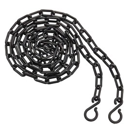 1 x Plastic Chain, 8 mm x 10 m Warning or Signal Chain for Highway Maintenance, Parking Lots, Hazardous Areas, Black
