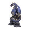 Nemesis Now Acko Dragon Figurine, Blue, 15.5cm