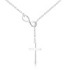 Poxtex Silver Infinity Cross Necklace for Women Dainty & Waterproof
