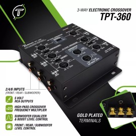 Timpano (1) TIMPANO 3 WAY ELECTRONIC CROSSOVER TPT-360 6 CHANNEL W/ SUBWOOFER EQUALIZER