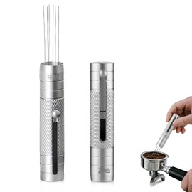 WDT Espresso Distribution Tool - Bincoo Espresso Stirrer Tool For Barista, espresso wdt tool with espresso stirrer (Silver)