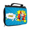 Toiletry Bag with Names Jaron and Super Hero Pattern for