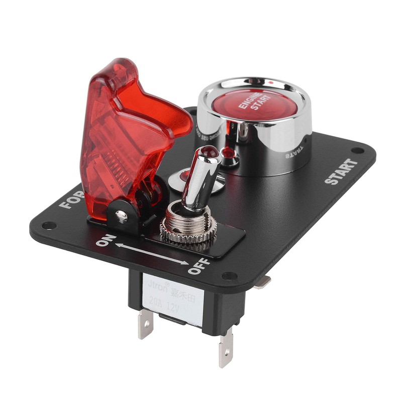 Jtron car switch panel 12v 20a toggle switch red led