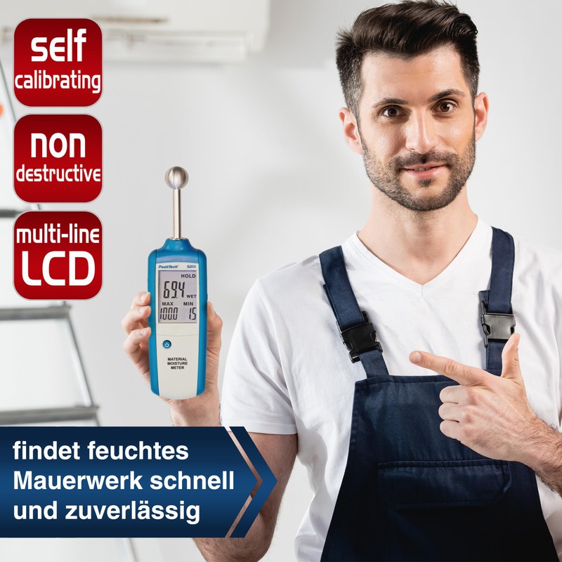 PeakTech Professional Moisture Meter – 1 x P 5201