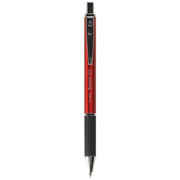ZEBRA Emulsion Ink Ballpoint Pen Surari 300 0.7mm Point, Red Body (BA38-R)