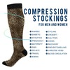 Plaaee Compression Socks for Women & Men Circulation Cheetah Leopard