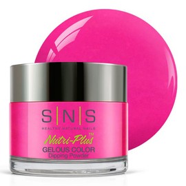 SNS Nail Dip Powder, Gelous Color Dipping Powder - Beach Hair (Pink / Magenta, Cream) - Long-Lasting Nail Color - Low-Odor & No UV Lamp Required - 1oz