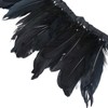 YINETTECH 1 x 2 m Goose Feather Feather Trim Black