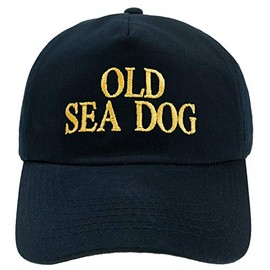4sold Men's Kids Captain Hat Marine Army Military Baseball Cap Security Cap Captain Cabin Boy Crew Yachting Inscription Lettering Gold, Old Sea Dog