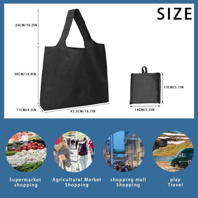 Modixun 4 Pack Ultra Large Foldable Shopping Bags Reusable Sturdy