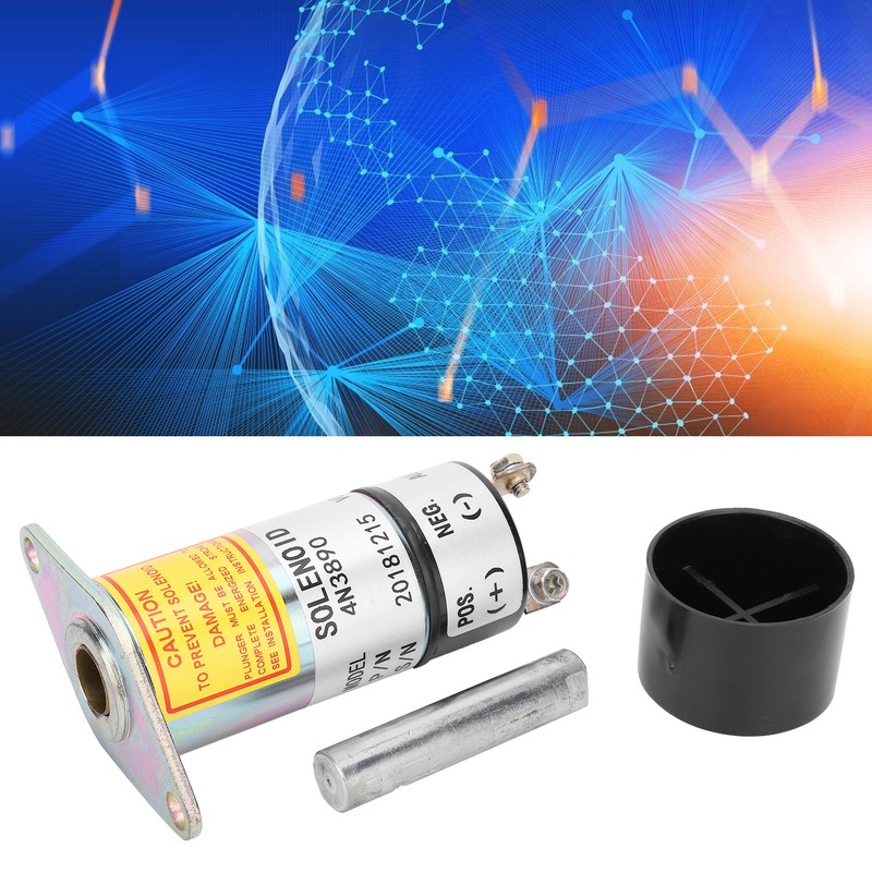 Fuel Shut Off Solenoid Valve DC12V Excavator Stop Oil Electric
