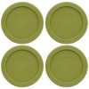 Pyrex 7202-PC 1-Cup Olive Green Food Storage Replacement Lid (4-Pack)