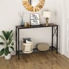 Tajsoon Console Table, Industrial entryway Table, Narrow Sofa Table with