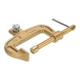 sourcing map 1000A Brass G-Shape Ground Welding Earth Clamp C-Clamp T-Handle Maximum Clamping Range 73mm Rod Holder for Welding Machine