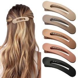 Lahnie Pinzas Planas para El Cabello, Pinzas Medianas de Sujeción Plana para Mujeres Y Niñas, Pinzas para El Cabello Antideslizantes de Acabado Mate Y