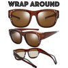 The Fresh High Definition Polarized Wrap Around Shield Oversized Sunglasses