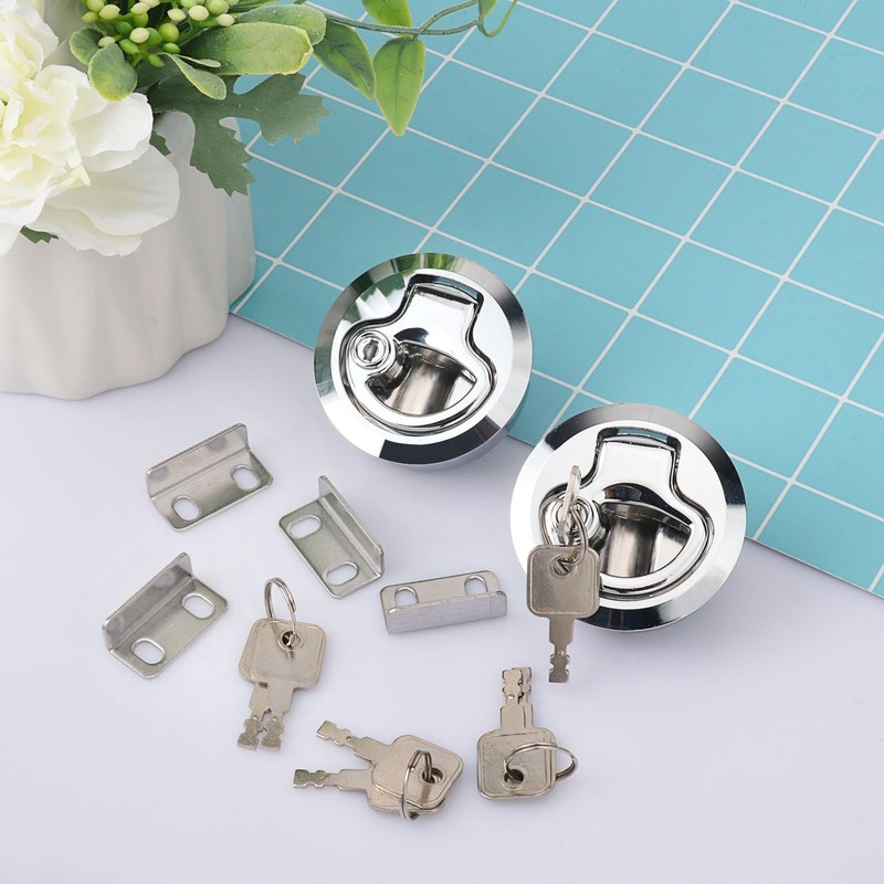Biugaaufai 4 PCS 2 Inch Zinc Alloy Flush Pull Hatch