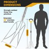 AugFir Multifunctional Pitchfork for Gardening, 48.5" Extendable Stainless Steel Garden