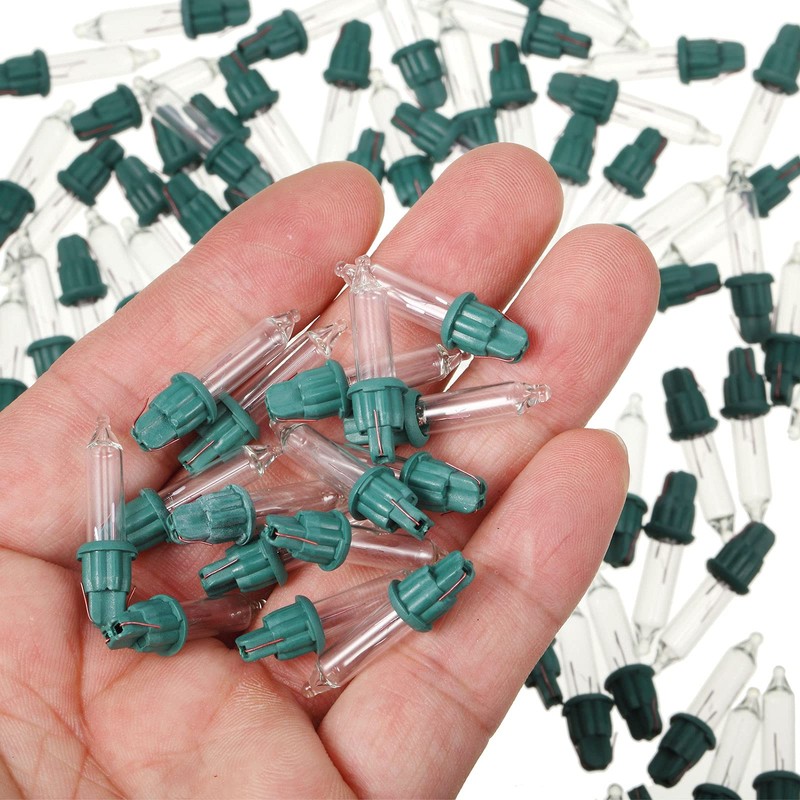 Mudder 200 Pieces 2.5v Replacement Winter Light Bulbs 50/100/150/200 Count