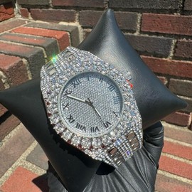 Men 18K Gold Plated Metal Hip Hop Iced Bling Out Luxury Fashion Rapper Celebrity Style Watch - Design: 2