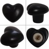 Perphin Ceramic Drawer Knobs Heart Shape Cabinet Dresser Pulls Handles