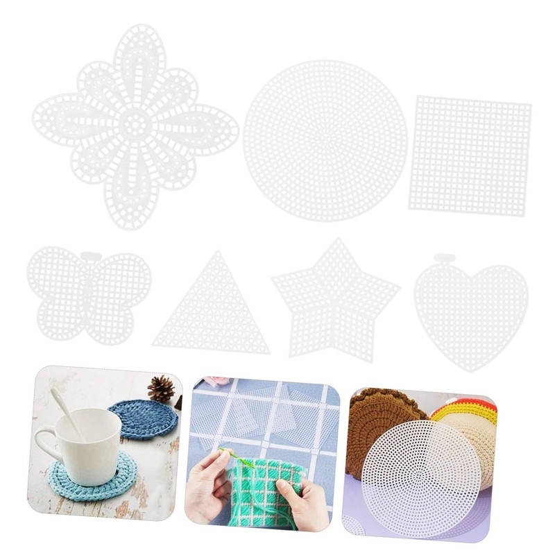 Gatuida 70 Sheets Plastic Mesh Embroidery Sheet Versatile DIY Cross