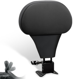 FOVPLUE Adjustable Rider Backrest, Detachable Plug-in Driver Backrest Pad w/Mounting Kit for Harley Touring 2009-later,CVO Road Glide Street Glide Tri Glide FLHTK/L Electra Glide Road King,BLACK