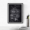 Nacnic 4 Poster Pack with Bicycle Patents. Poster Set with