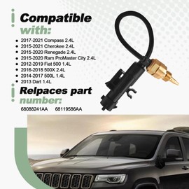 Engine Oil Coolant Temperature Sensor for 2015-2021 Cherokee Compass Renegade 2015-2020 Ram ProMaster City 2012-2019 Fiat 500 500X 500L 2013 Dart 2.4L 1.4L 68088241AA 68119586AA