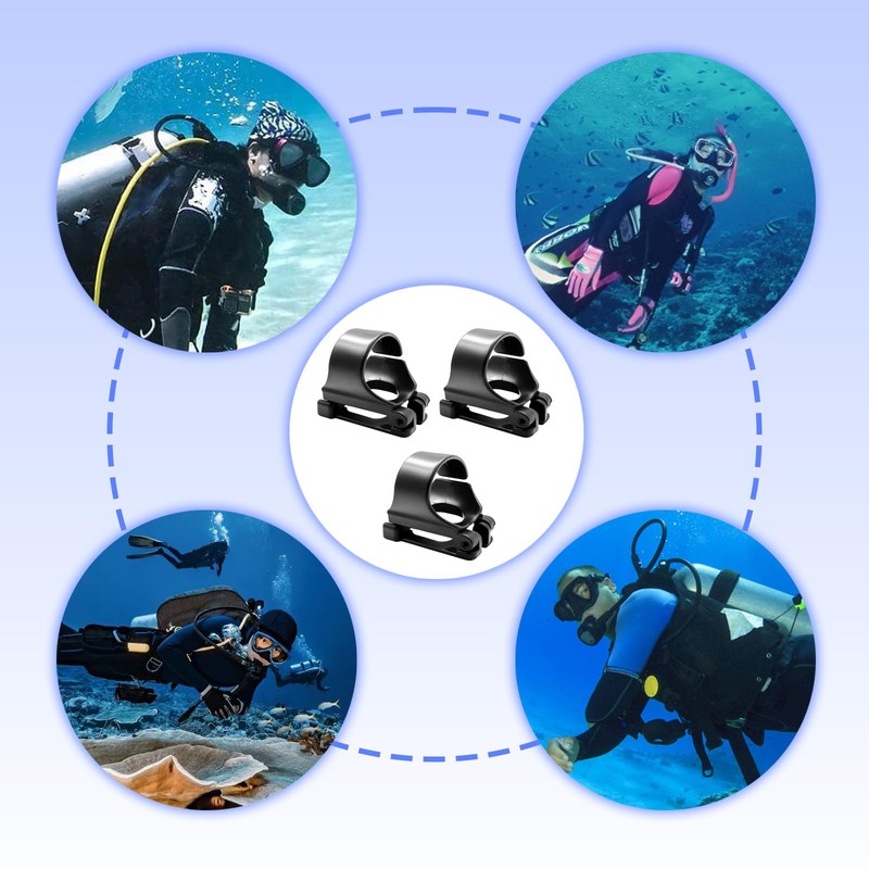 SIXDAWANJIA 3 Pack Snorkel Keeper Clip, 25mm Universal Snorkel Holder