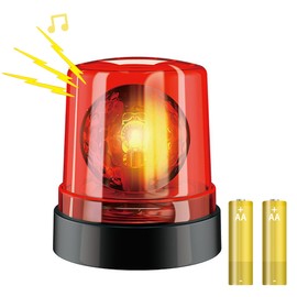 Toy Police Lights Strobe Light,360-Degree Rotating Flashing Light with 2 AA Batteries, Suitable for Children for Role-Playing, Toys, Gifts (Red)