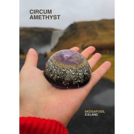 [ LAO ] Charged UltraOrgonite CIRCUM – Handmade with Quartz, Shungite & Black Tourmaline | Protection, Healing & Spiritual Awakening | La Alquimia Orgónica (LAO) | (Circum Amethyst)