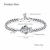 Imrsanl Rose Flower Women's Link Urn Bracelet for Ashes Stainless