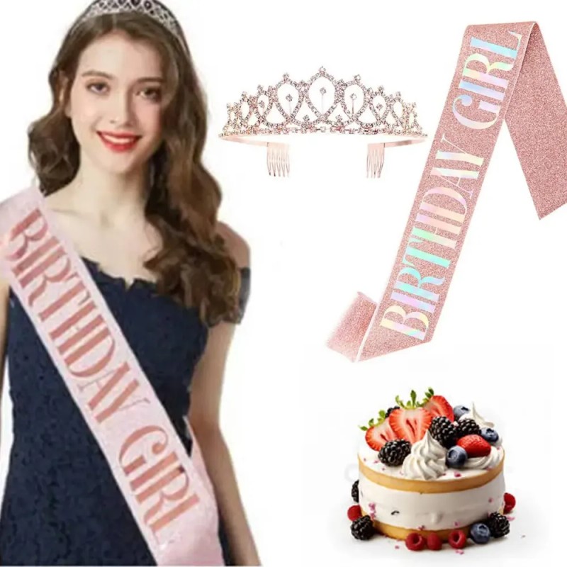 Tiara And Crown Birthday Girl Joygod Para Mujeres Y Niñas