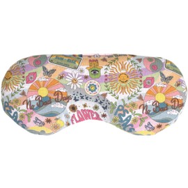 Organic Eye Pillow "Flower-Power" - Cooling Mask & Cooling Pad for the Eyes. The Natural Alternative to Gel Eye Mask - Linseed Pillow
