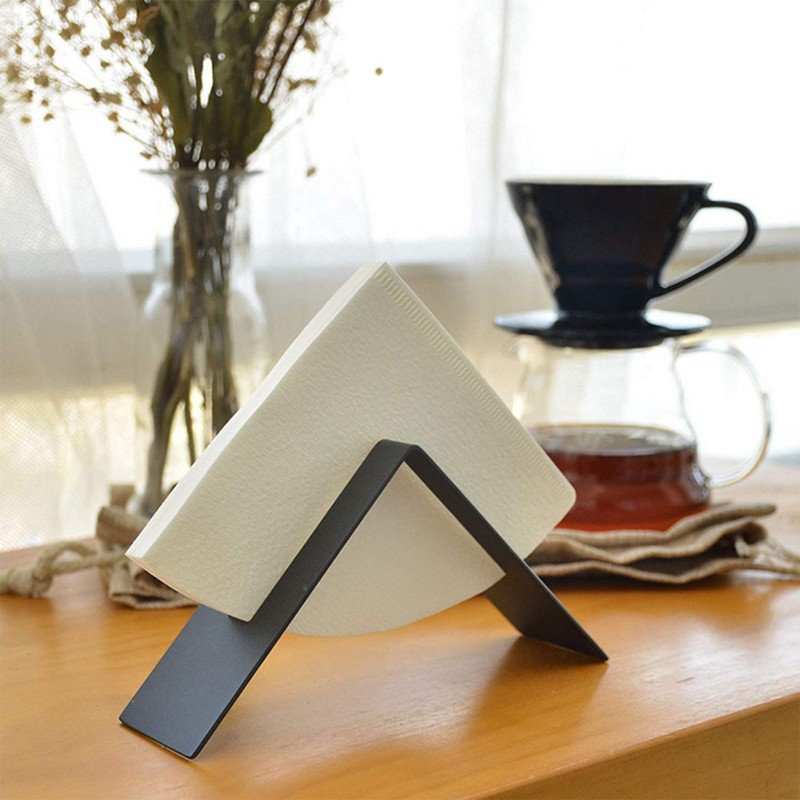 MIAO JIN Coffee Filter Paper Holder,Stainless Steel Coffee Paper Storage