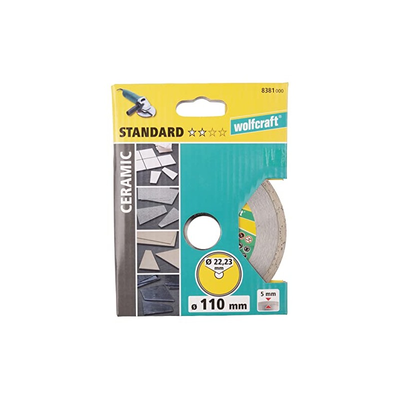 wolfcraft Diamond Cutting Disc "Standard Ceramic" for Angle Grinders I