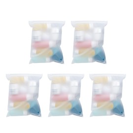 5Pcs Reusable Ziplock Bags for Clothes, Plastic Hospital Bag Maternity Essentials, Frosted Waterproof Travel Storage Bag, Multifunctional Luggage Organiser Pouch for Toiletries Shoes Cosmetic(30X40cm)