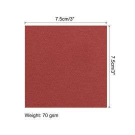 MECCANIXITY 50 Sheet Origami Paper Double Sided Dark Red 3x3 Inch Square Sheet for Art Craft Project, Beginners, Gifts Decor