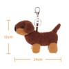 Apricot Lamb Dachshund Cute Keychain, Soft Stuffed Plush Keychain Toy