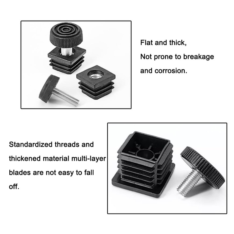 Supertool 4PCS Adjustable Leveling Feet 20 x 20mm Square Tube