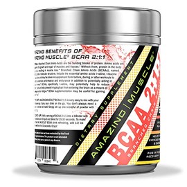Amazing Muscle BCAA 2:1:1 Branched Chain Amino Acids - 6,000 MG - Promotes Lean Muscles - Supports Swifter Muscle Recovery - Enhances Endurance Levels (Cherry Lemonade, 60 Servings)