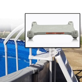 G-PLUS Products Platform, Fit Above Ground BiltMor Swimming Pool Step Grey