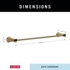 Delta Lahara (1-Pack) 18'' Towel Rack for Bathroom Champagne Bronze