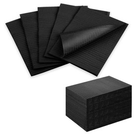 Gusnilo Nail Art Table Mat - Disposable Nail Paper Towels (50PCS) - Black Waterproof 3-Ply Nail Art Paper 13" X 18" Pads for Nail Table Decoration Kit, Nail Art Accessories