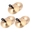 BEANPRECOY 6 Pcs Finger Cymbals-Professional Brass Zills for Belly Dance