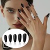 240Pcs False Nails Black Almond Stick On Nails for Women