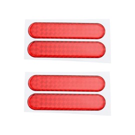 SG Store 4pcs Car Reflective Stickers Red Glue Reflective Sticker Car Reflective Warning Strip Car Door Bumper Reflective Warning Stickers