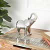 Deco 79 Ceramic Elephant Decorative Sculpture Standing Home Decor Statue,