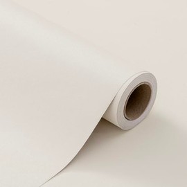 Peel and Stick Wallpaper Cream Contact Paper Large Matte Solid Waterproof Self Adhesive Contact Paper 24"x393" Vinyl Roll for Wall Renter Friendly Wallpaper for Kitchen Bedroom